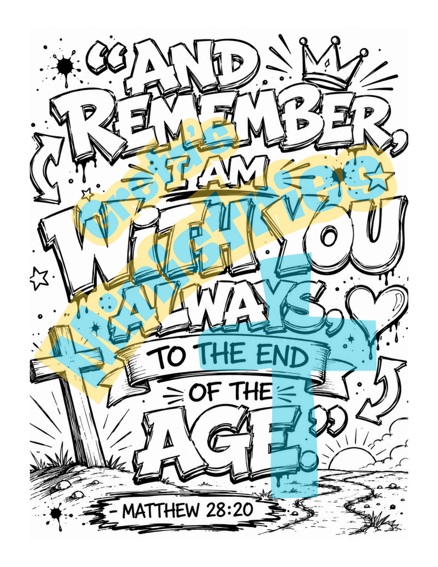 Teen Bible Verse Coloring Pages & Posters Bundle | Strength & Courage