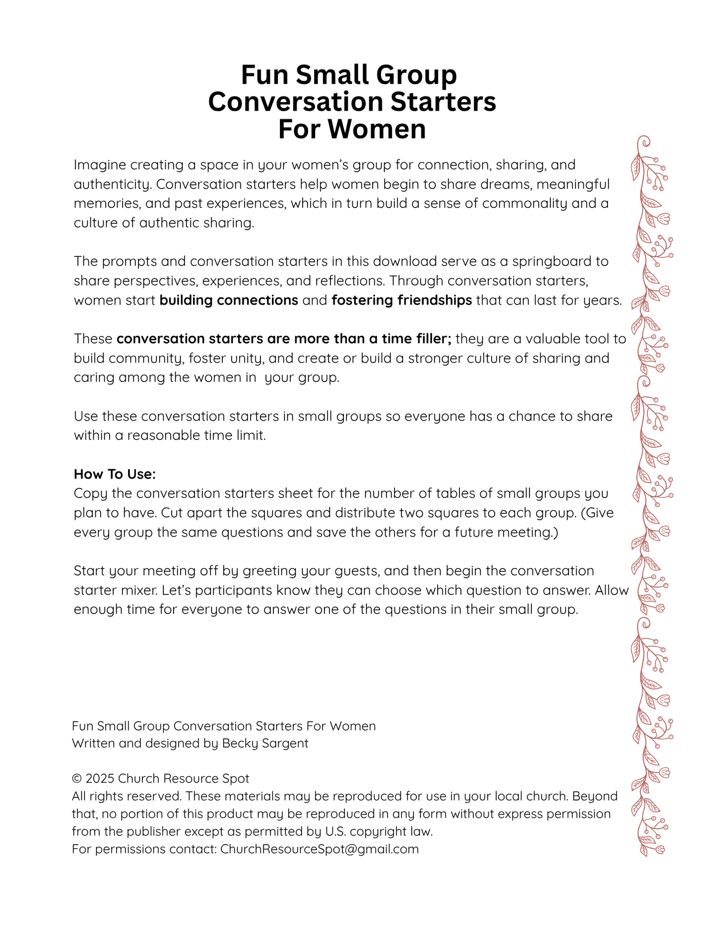 Fun Small Group Conversation Starters For Women