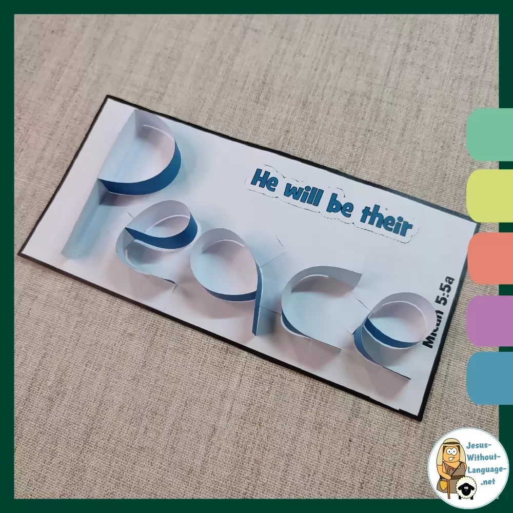 Micah 5 - Advent Candles 4 - Peace - Ministry lesson with Bible crafts