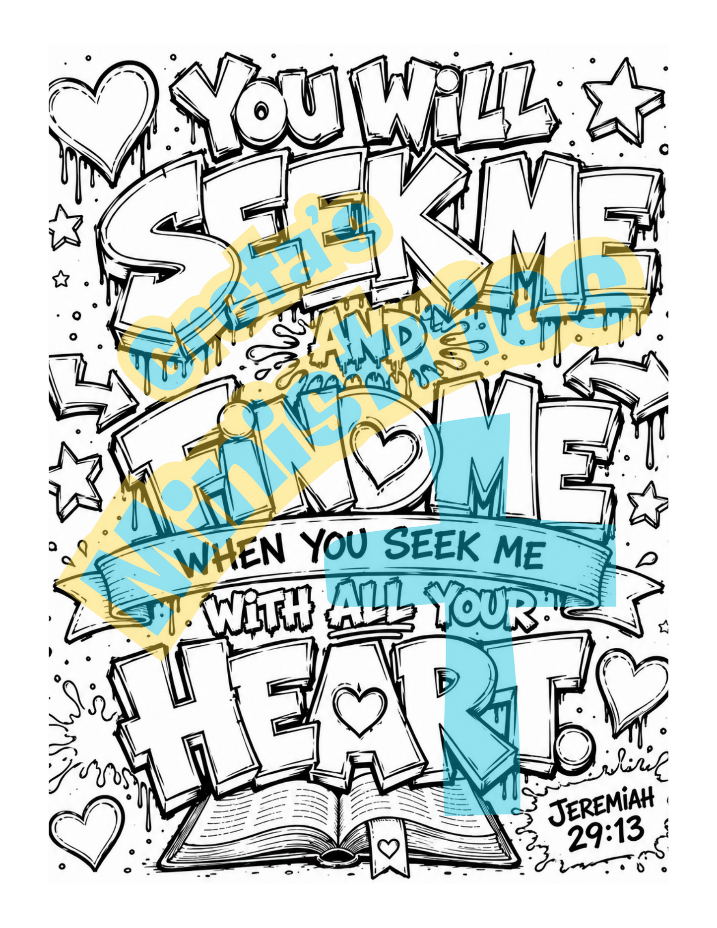 Teen Bible Verse Coloring Pages & Posters Bundle | God's Plan for You
