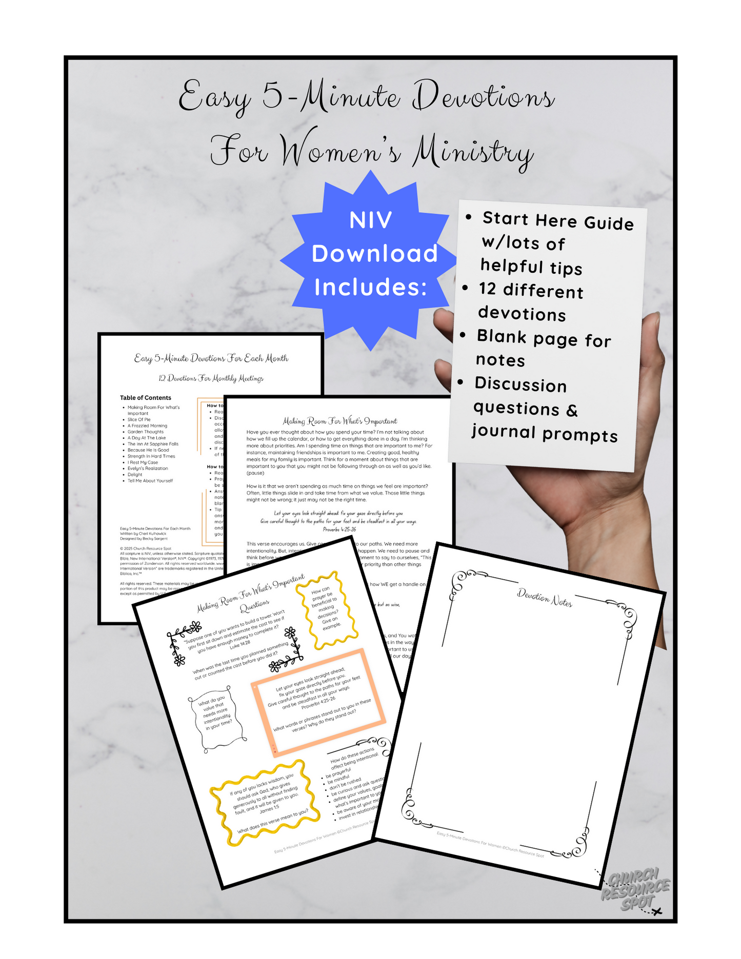 Easy 5-Minute Devotions For Women's Ministry