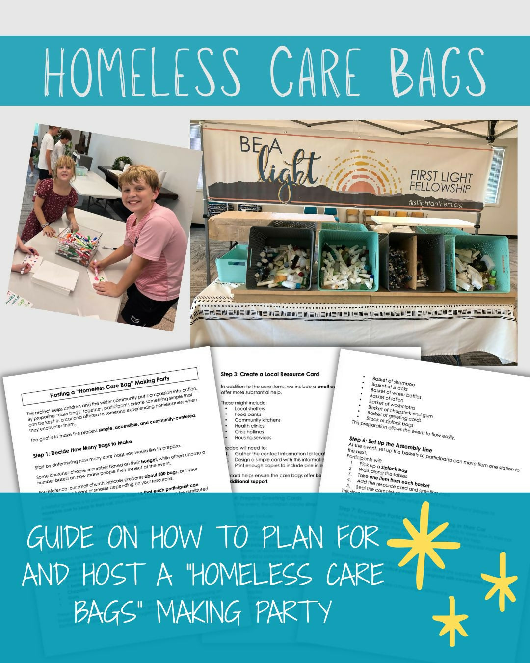 Homeless Care Bags how to guide