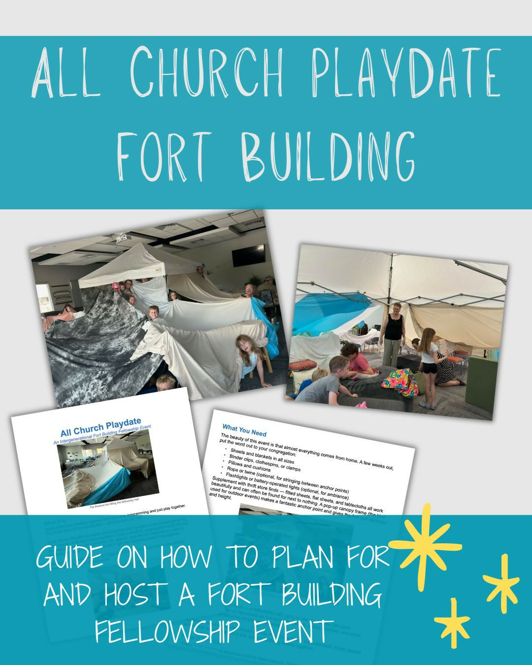Fort Building- All Church Playdate tutorial