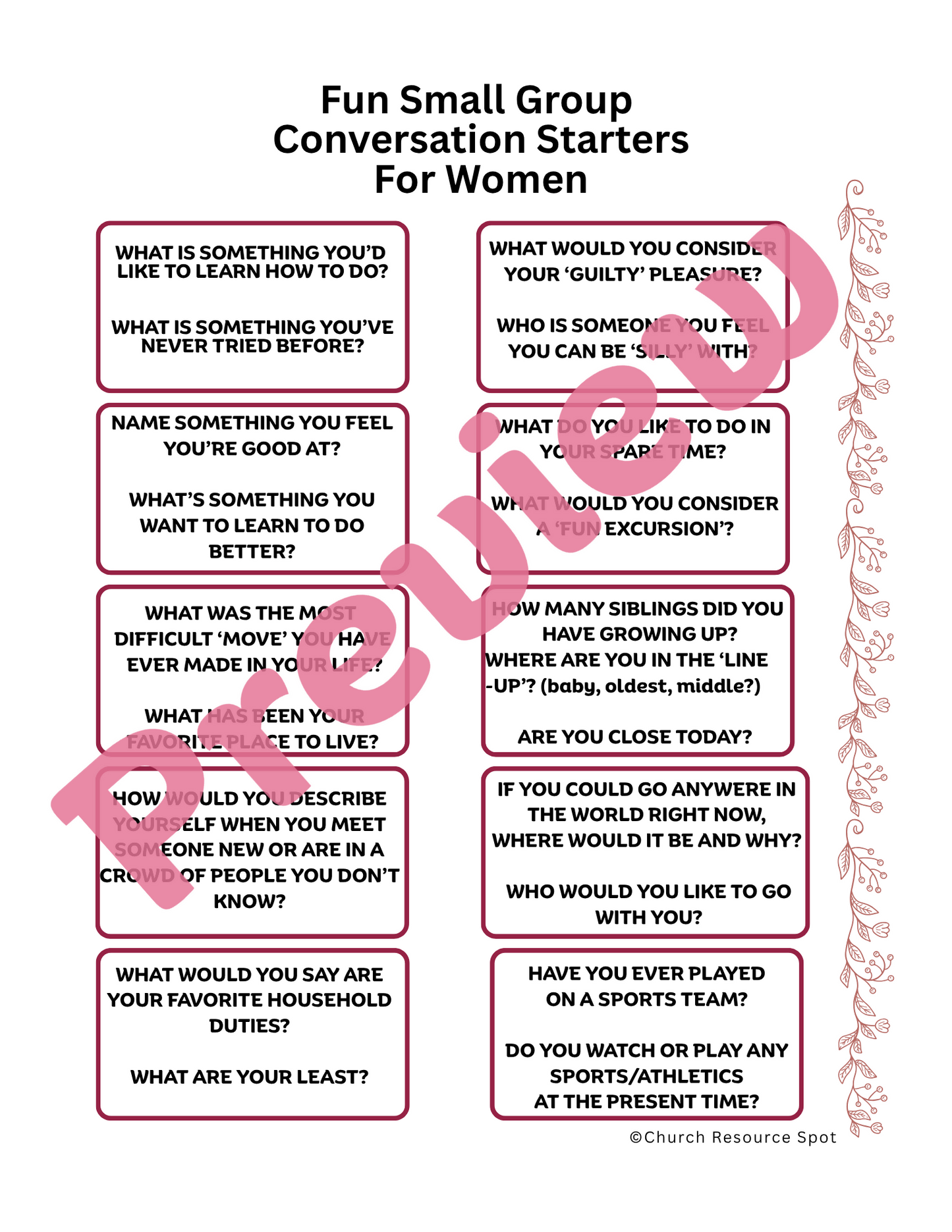Fun Small Group Conversation Starters For Women