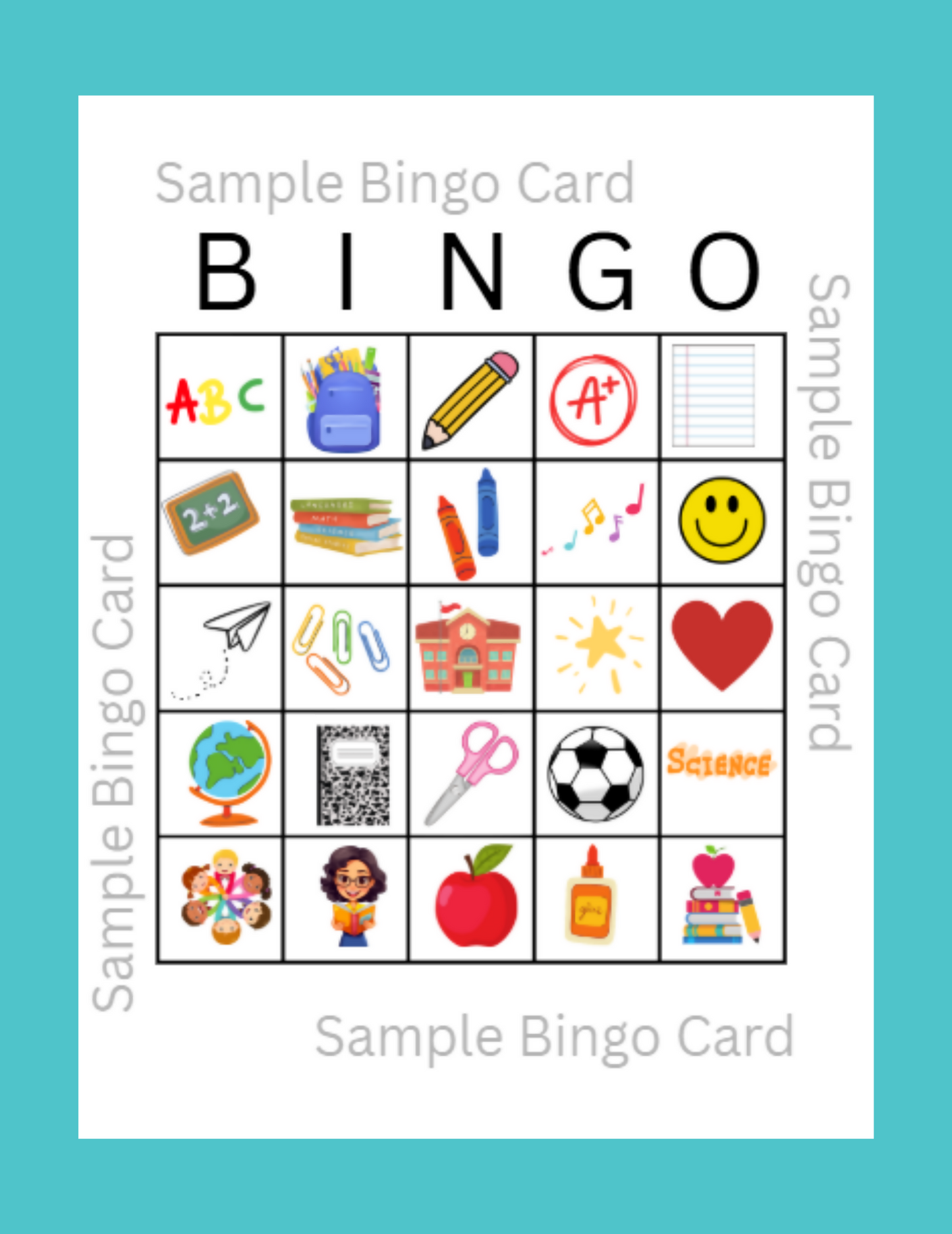Back 2 School Bingo