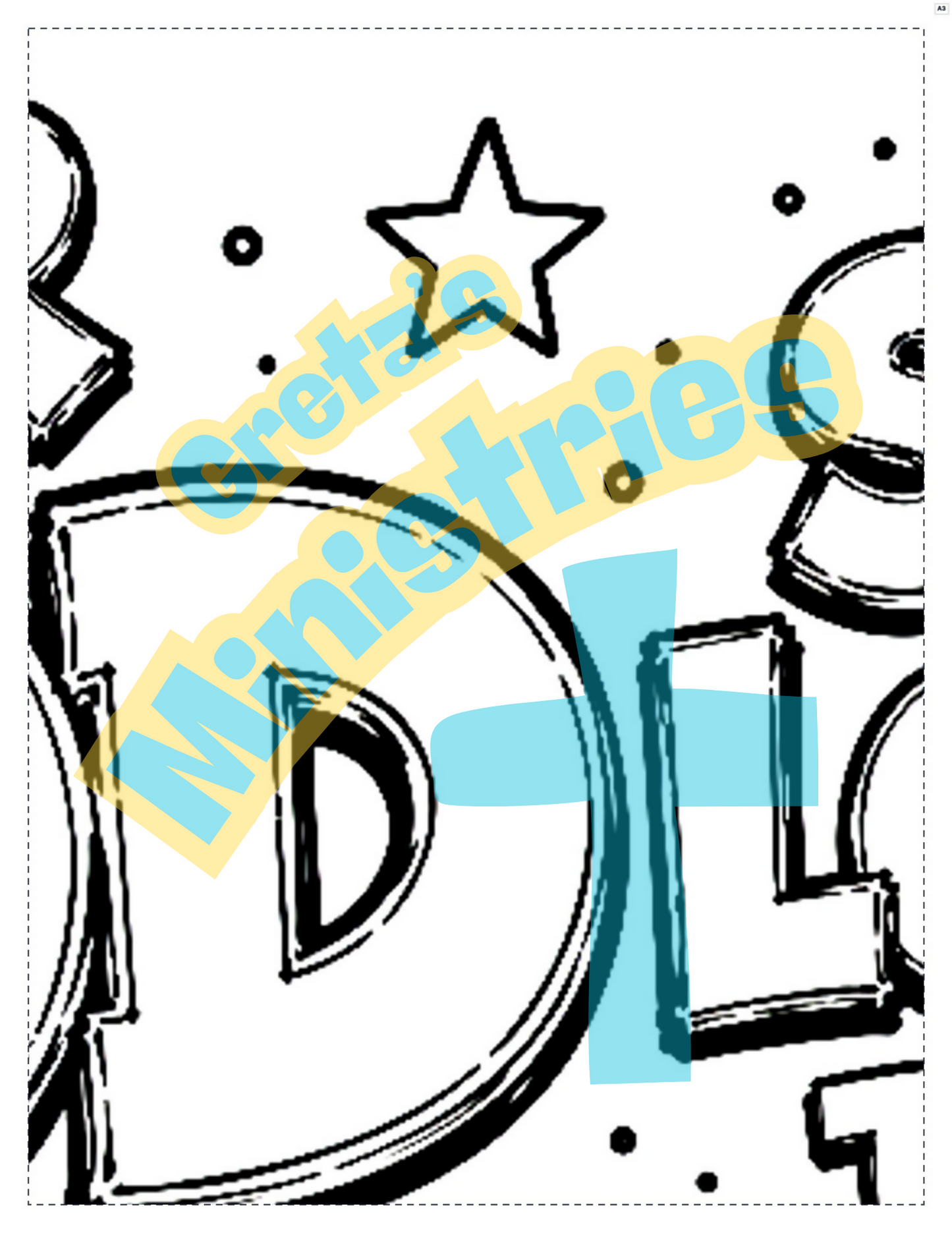 John 3:16 Collaborative Coloring Poster | Class Bible Verse Activity