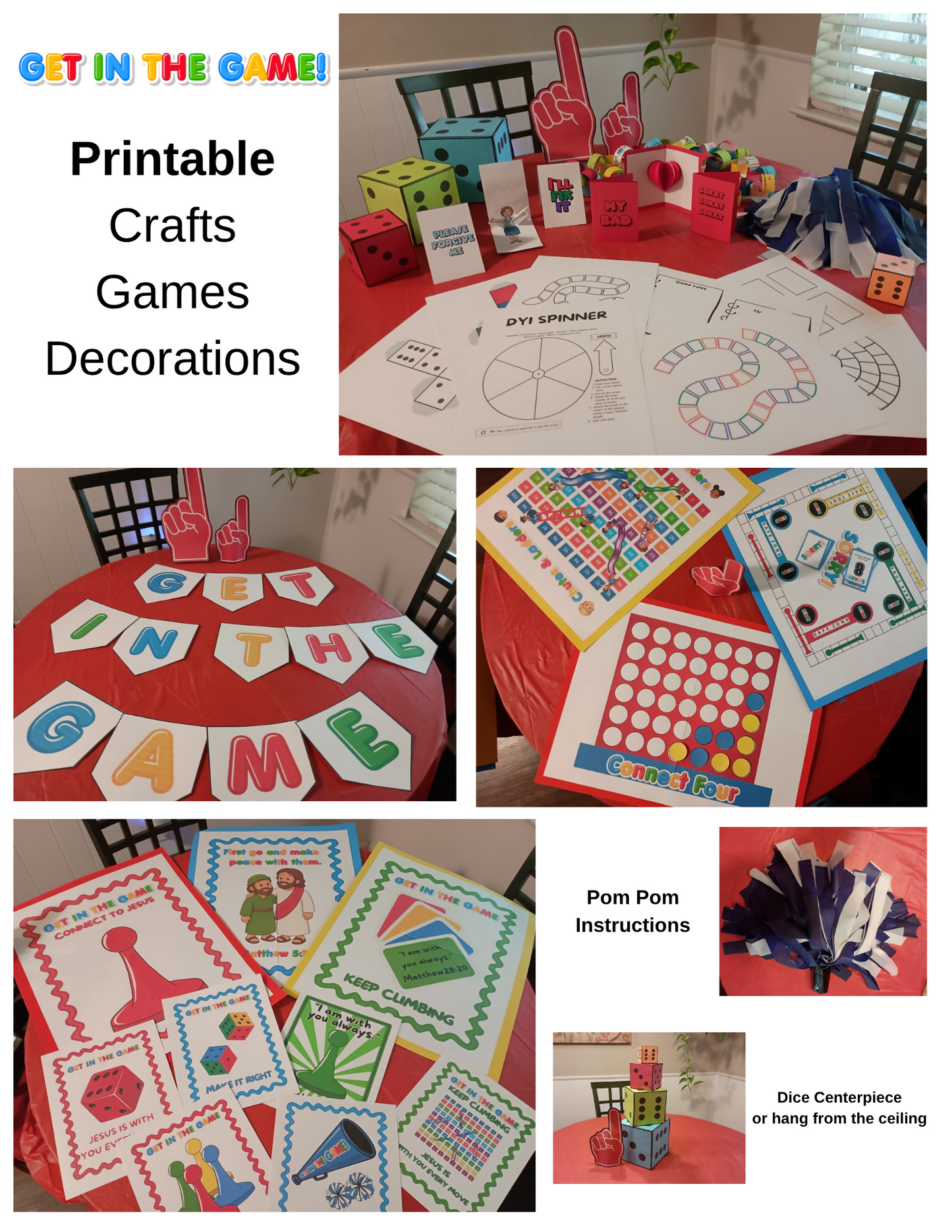 Get in the Game! Multi-Generational | Complete 3-Night Church Event Program | VBS Alternative