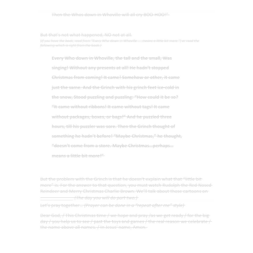 Two Part Children and Youth Sermon Series - Everything I Know About Christmas I Learned from Watching Cartoons