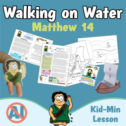 Matthew 14 - Walking on Water | Ministry lesson, Bible crafts, Games