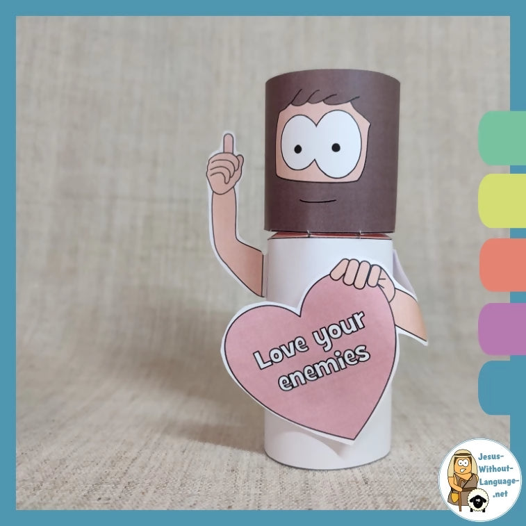 Love Your Enemies (Luke 6) - Kidmin lesson with Crafts and colouring