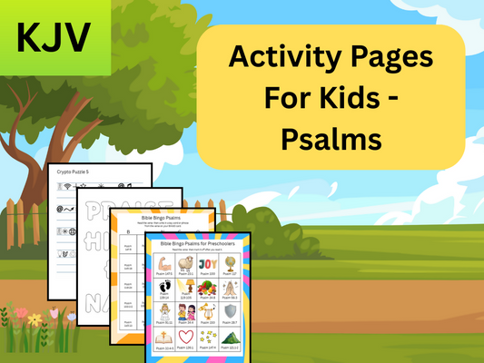 Activity Pages For Kids - Psalms KJV
