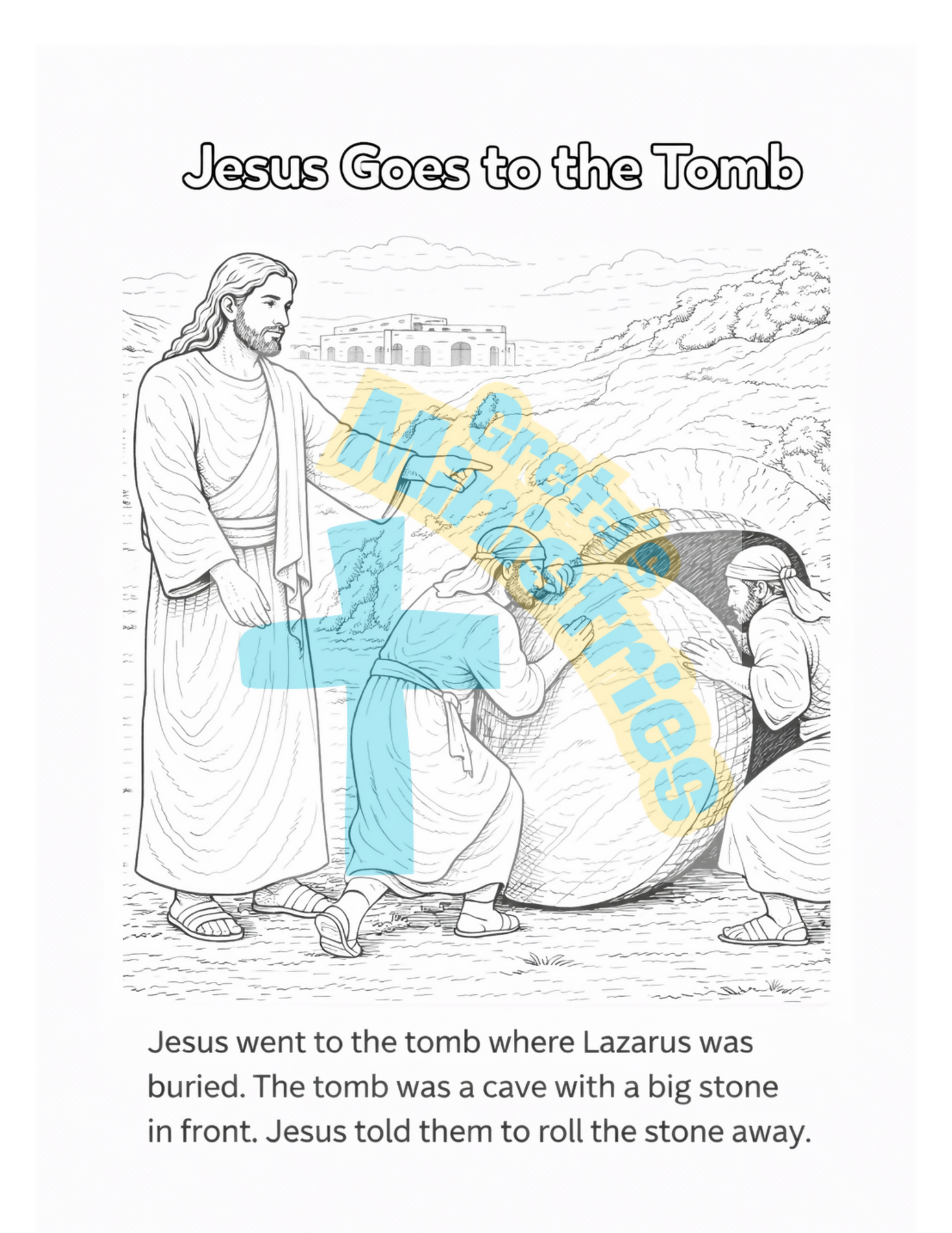 The Raising of Lazarus Bible Story Coloring Book / Lesson (Grades 2–5)