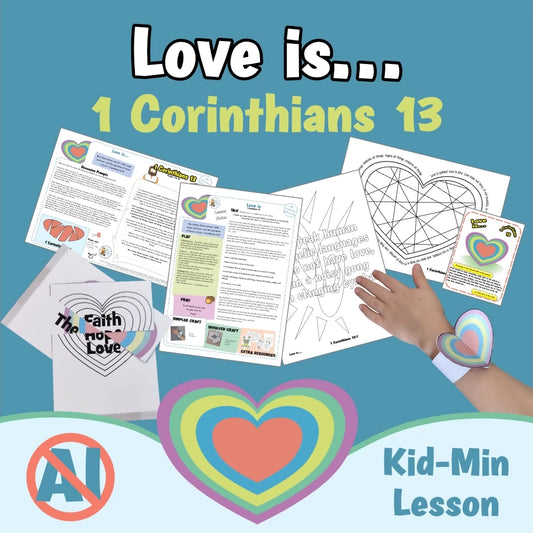 1 Corinthians 13 - Love IS | Sunday school lesson, Bible crafts, Games
