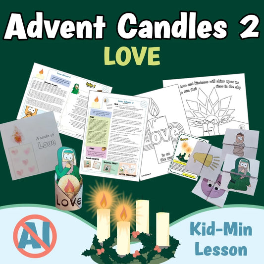 Luke 1 (Zechariah) - Advent Candles 2 - Love - Ministry lesson with Bible crafts
