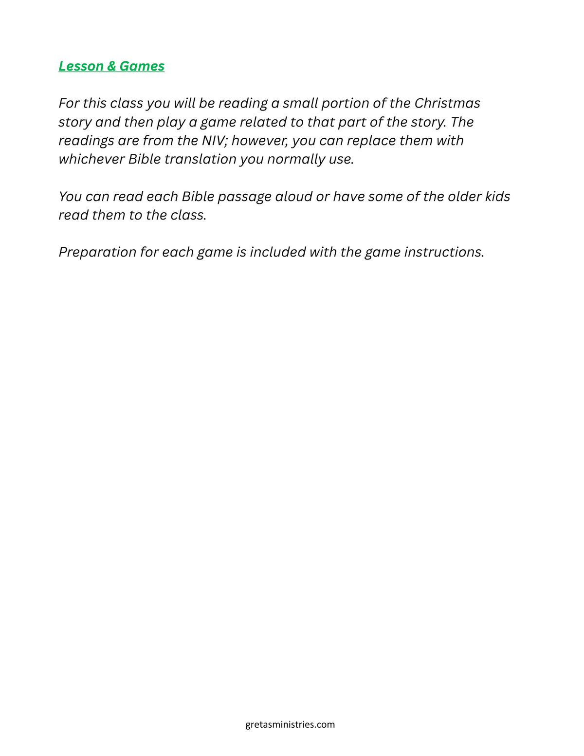 The Birth of Jesus – Christmas Sunday School Lesson | Fun & Games | K–5th Grade