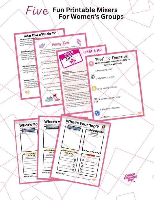 5 Fun Printable Mixers for Women’s Groups