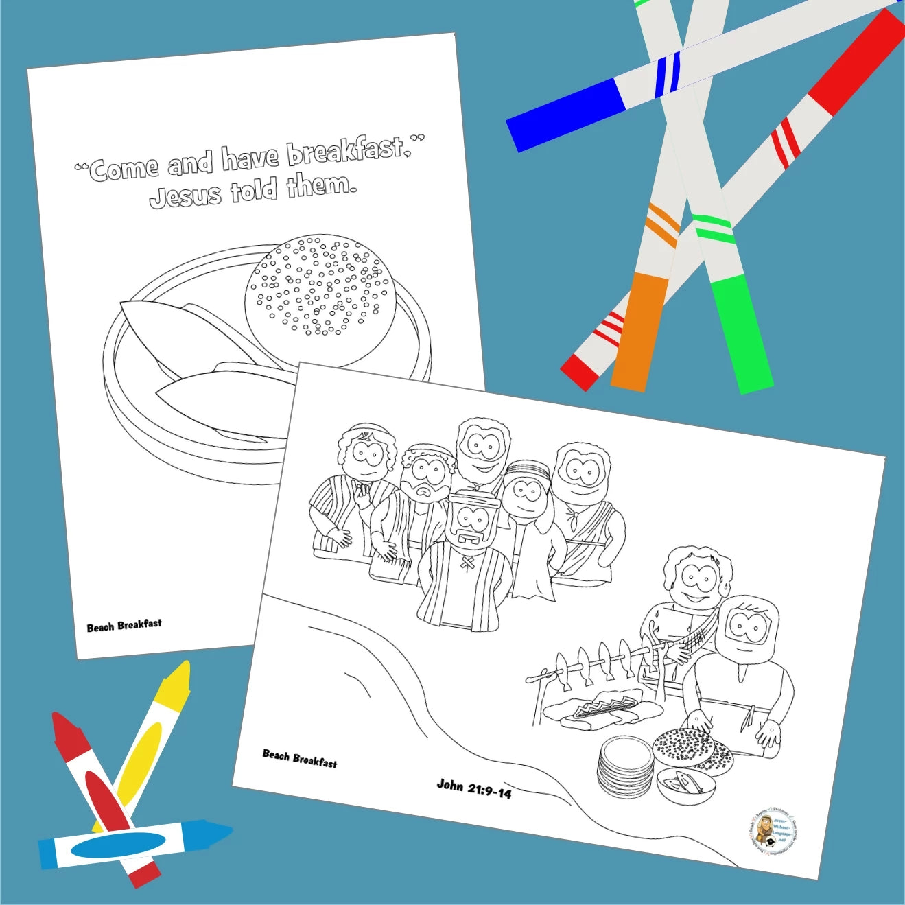 John 21 - Beach Breakfast | Ministry lesson, Bible crafts, Games