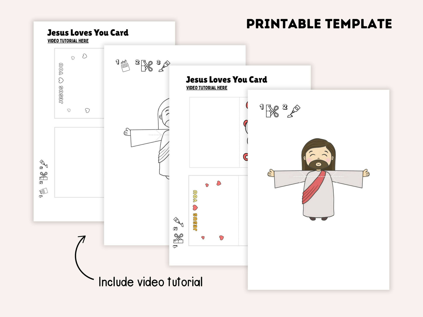 Jesus Love You Pop up Card