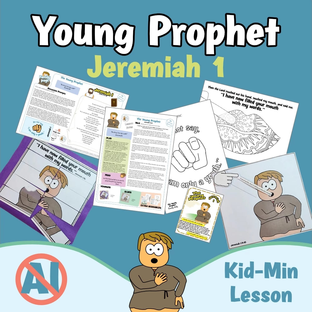 Jeremiah 1 - The Young Prophet | Ministry lesson, Bible crafts, Games