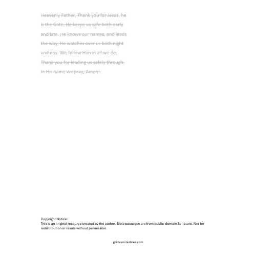 The Good Shepherd (John 10:1-10 & Psalm 23) Children's Sermon/Lesson & Activity