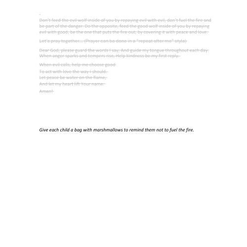 Children & Youth sermon/Lesson - Don’t Fuel the Fire (1 Peter 3:8-32 or Romans 12:9-21)