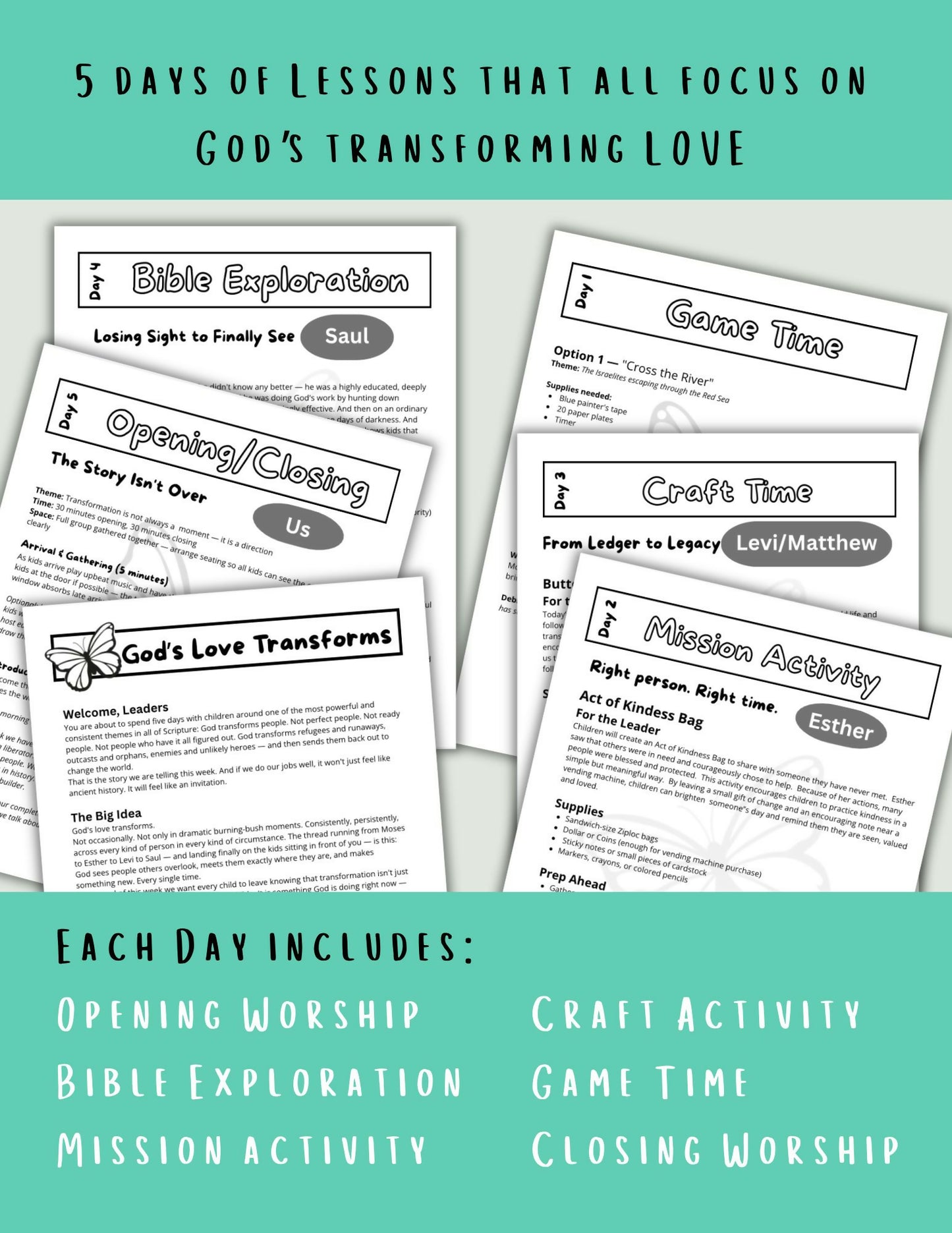 God's Love Transforms: A Complete VBS Curriculum Bundle