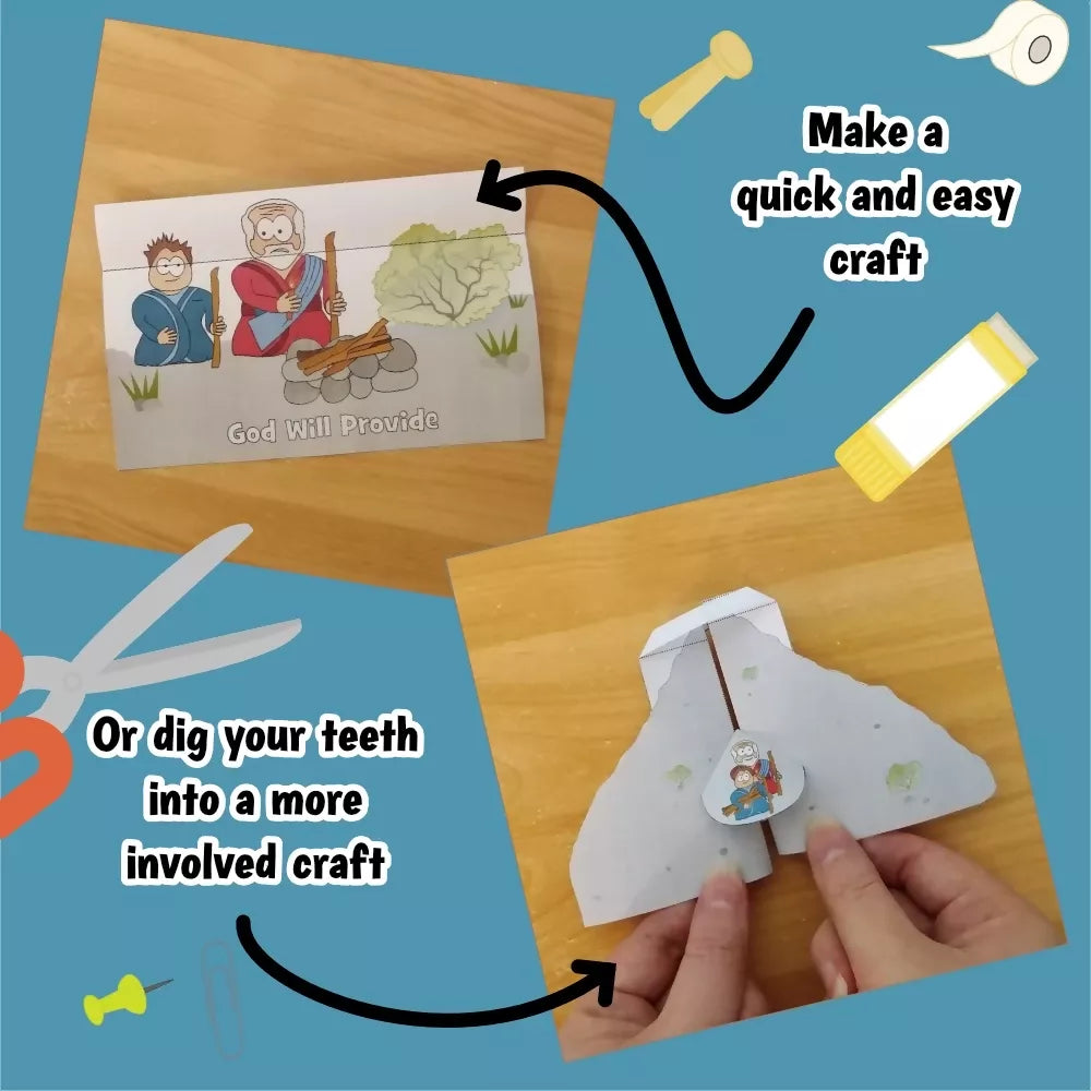 Genesis 22 - Abraham and Isaac | Ministry lesson, Bible crafts, Games