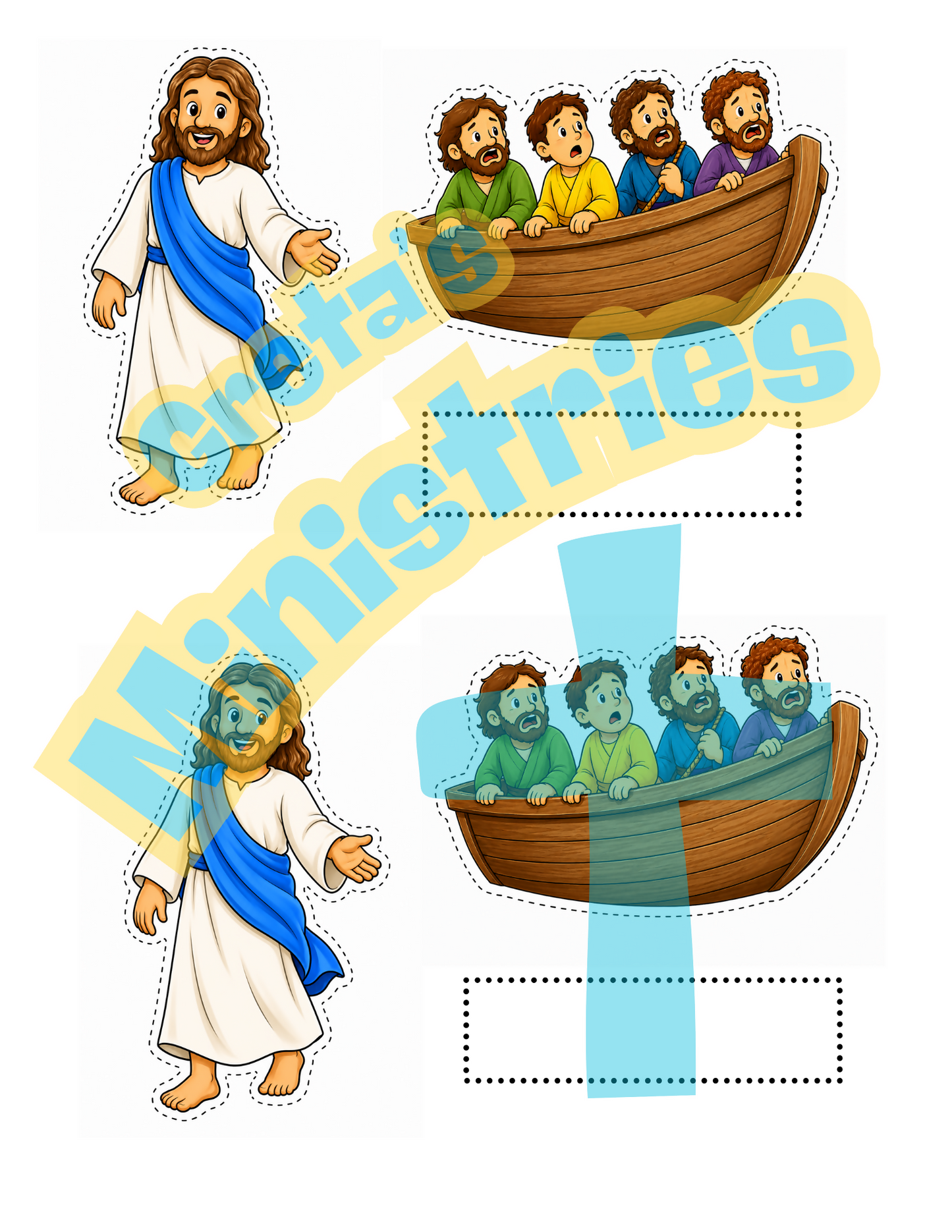 Jesus Walks on Water 3D Craft | Interactive Bible Craft | Preschool - 1st grade