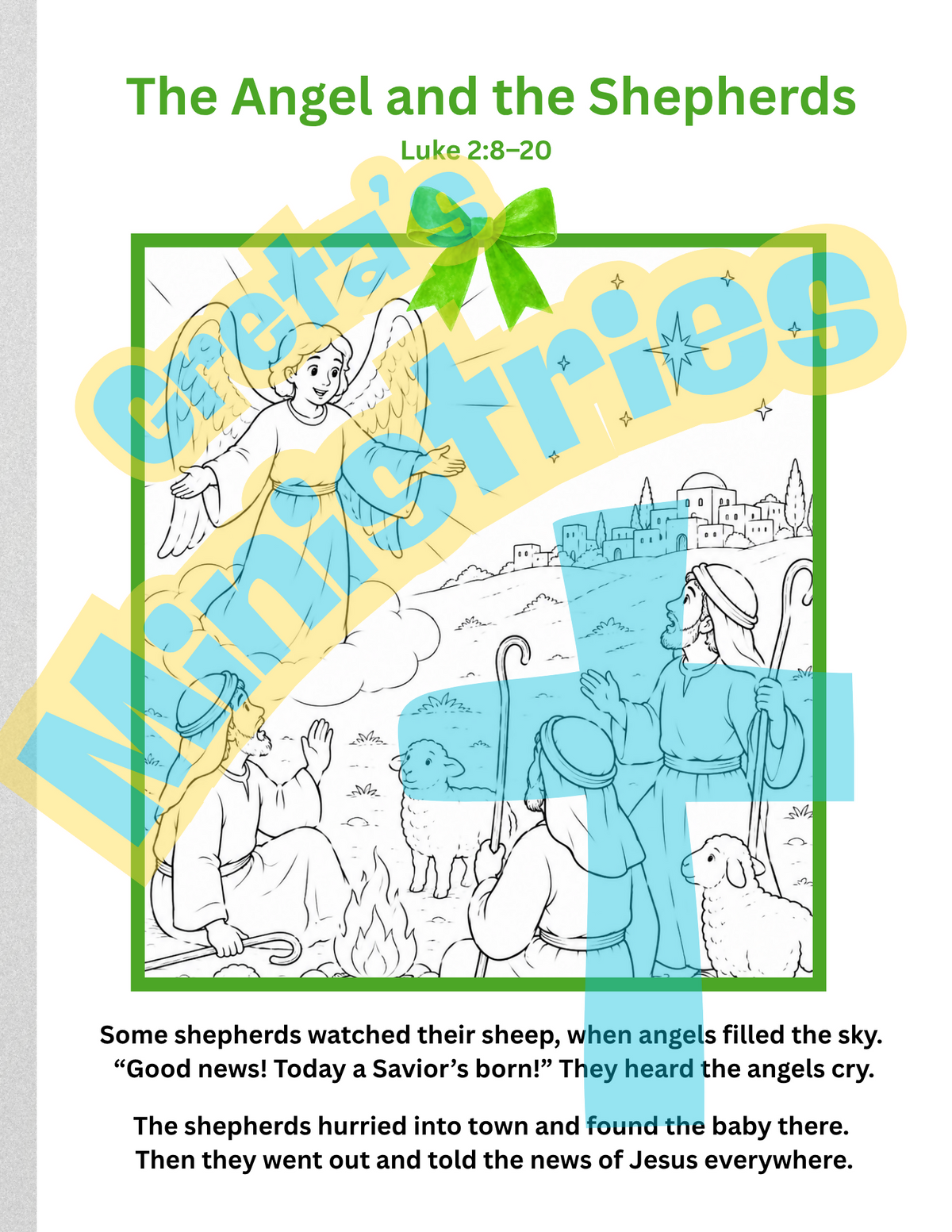 The Greatest Christmas Gift – The Story of Jesus’ Birth | Rhyming Coloring Book