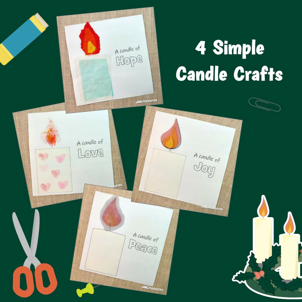 Advent Candles - 4 weeks of Messiah prophecies.