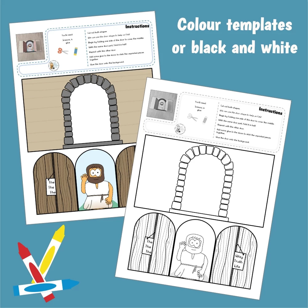 The Way, Truth and Life (John 24) Kidmin lesson with crafts and colouring