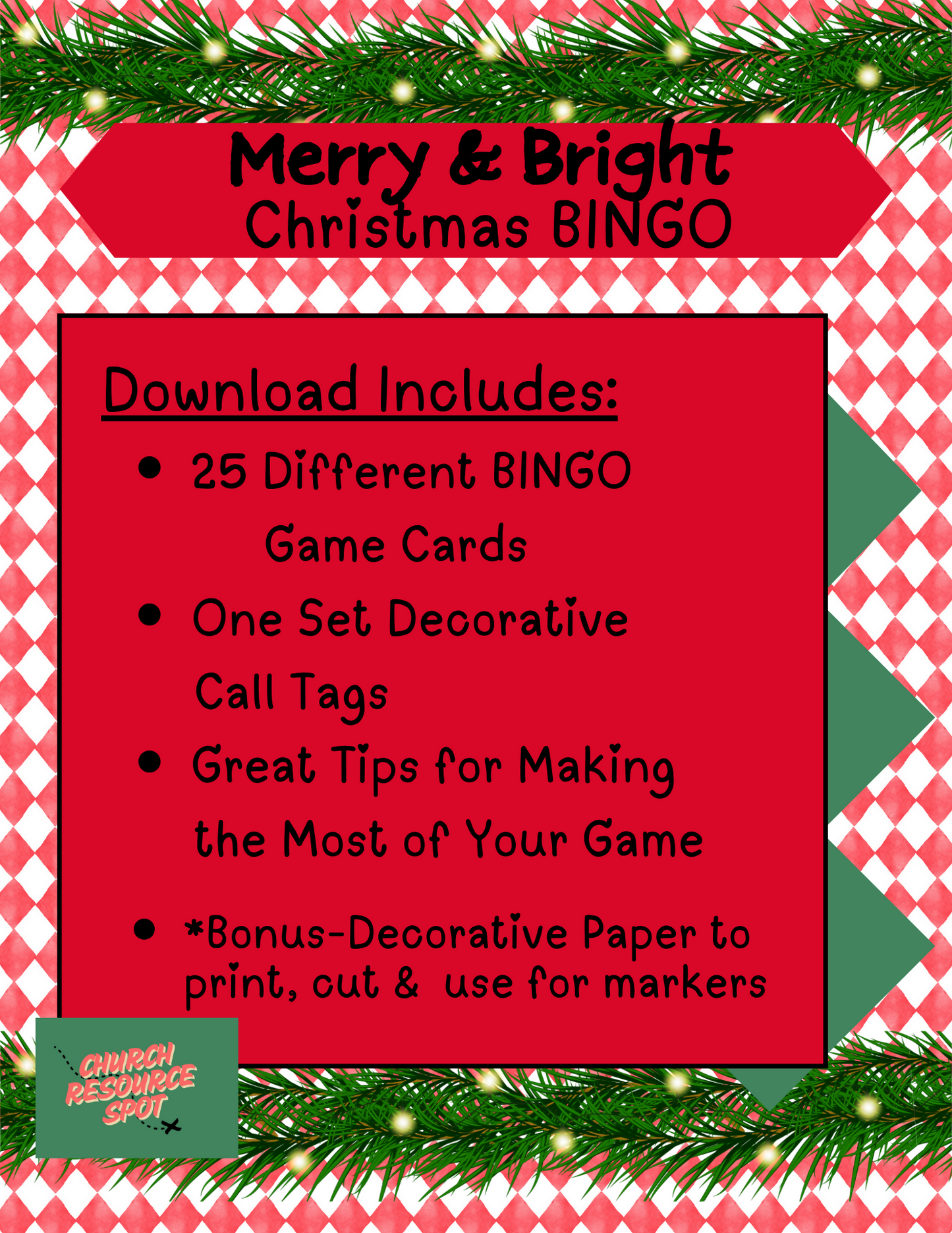 Merry & Bright Christmas Bingo