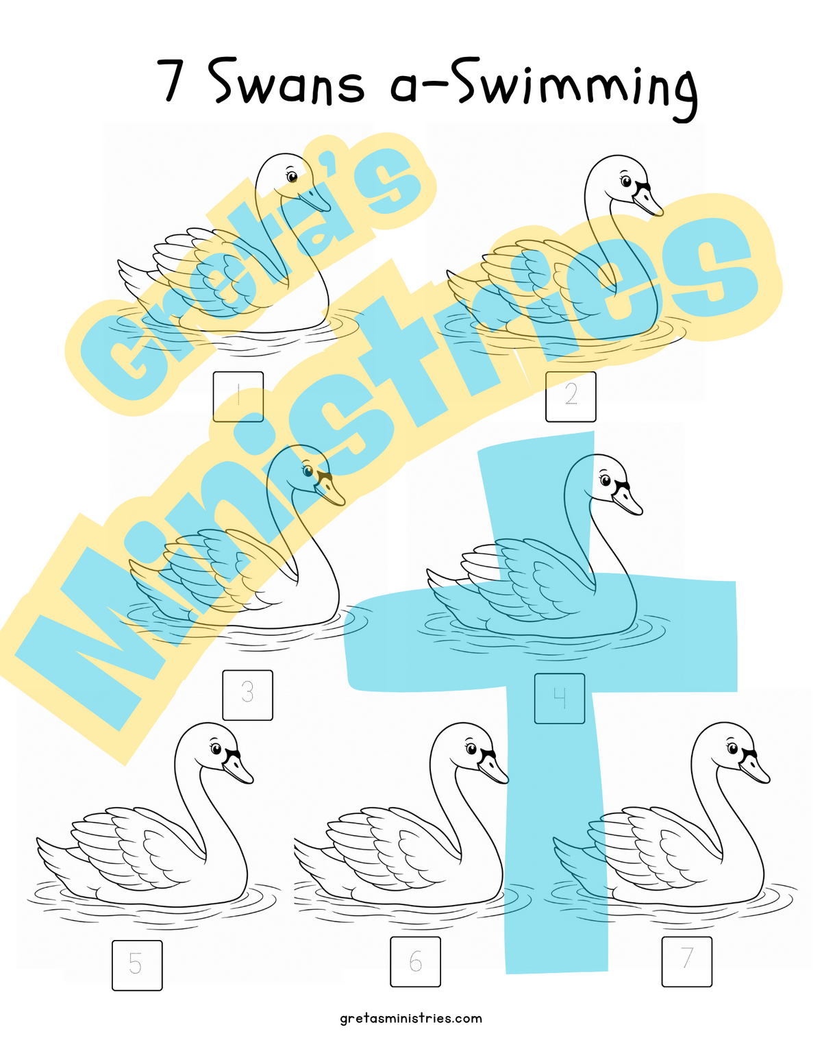 The 12 Days of Christmas – Preschool Coloring, Counting & Number Practice