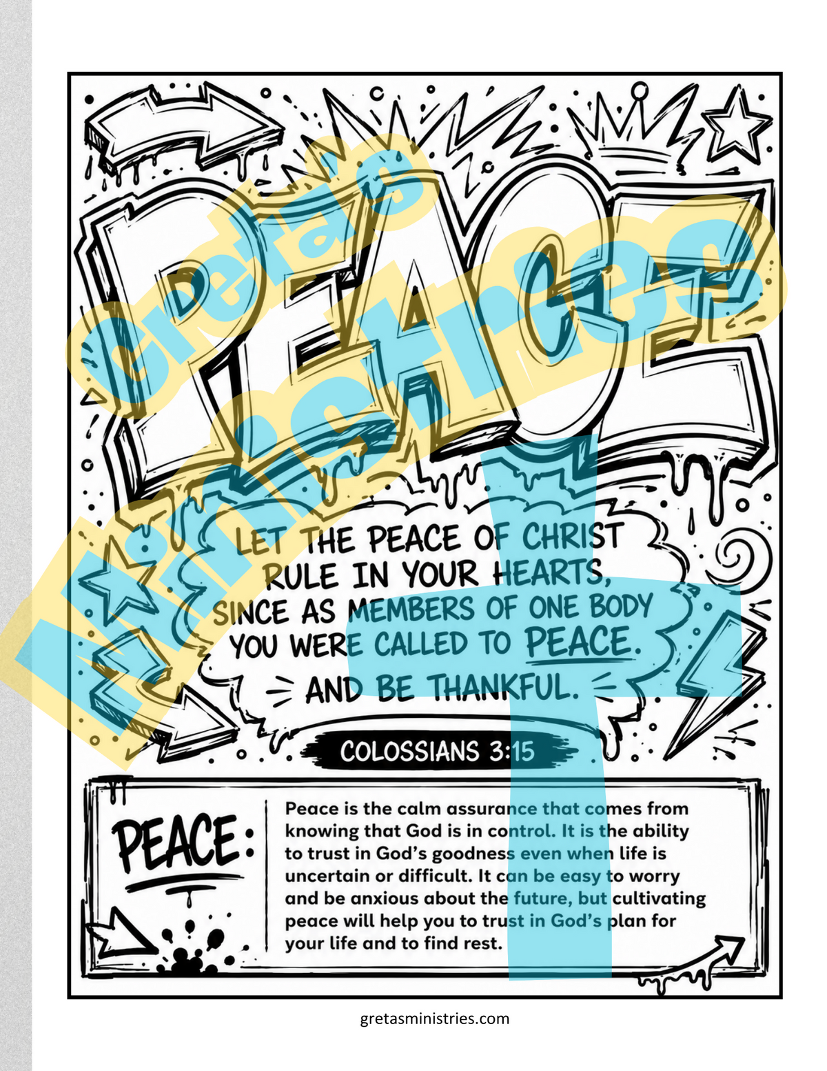 Fruit of the Spirit | Teen Coloring Pages | Bible Verse | Galatians 5:22–23