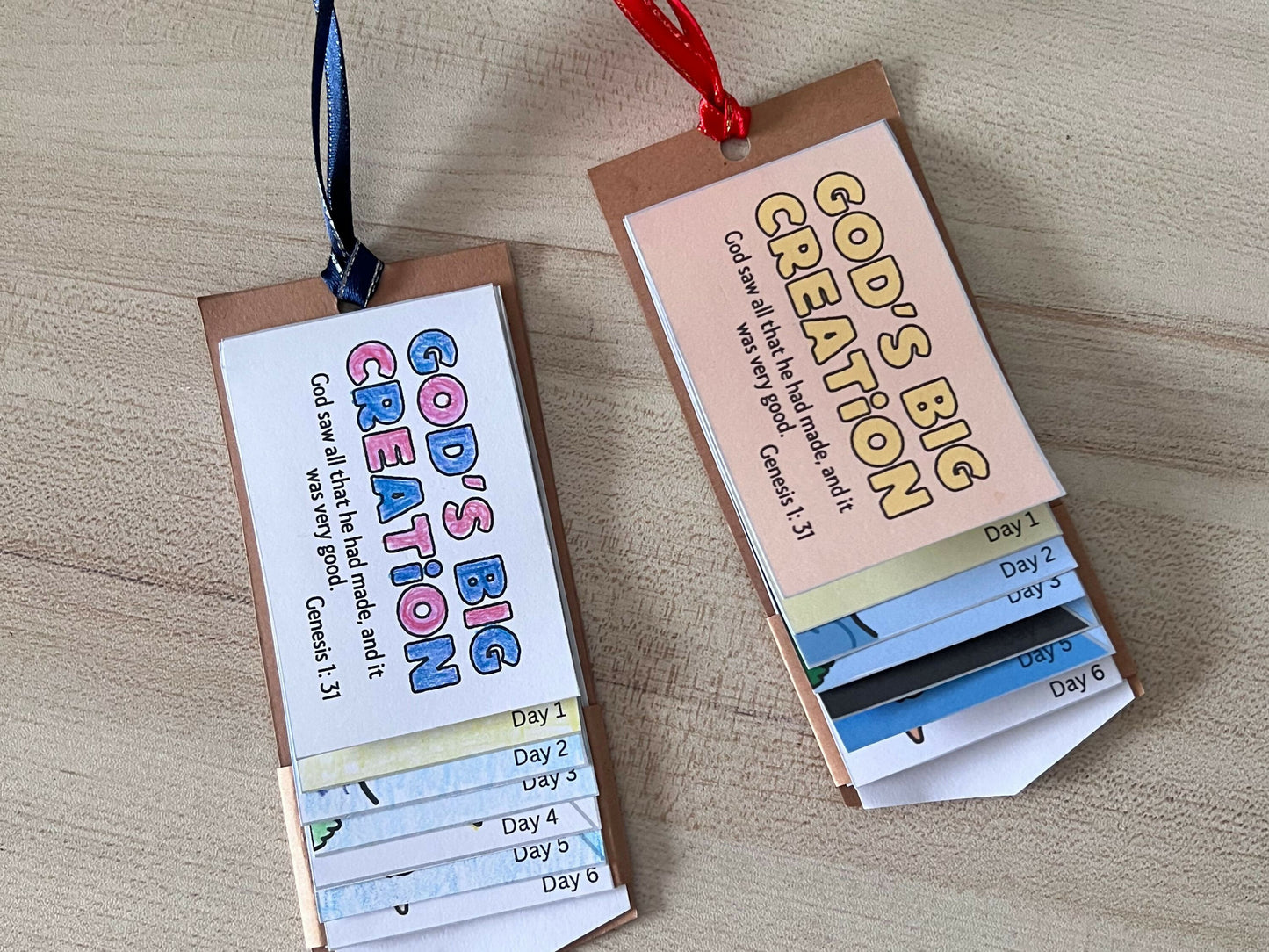 God's Creation Bookmark - Craft for kids