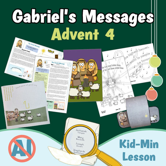 Gabriel's Messages - Advent 4 - Shepherds. Kidmin lesson & Bible crafts