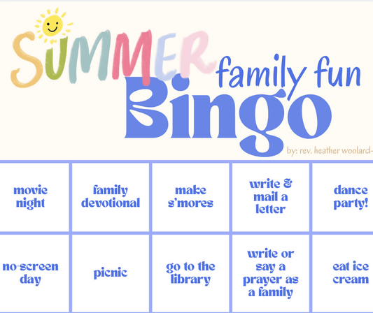 Summer Family Fun Bingo