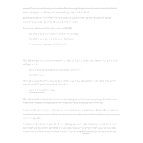 Children & Youth Sermon - "Zacchaeus" Six Bill Repeat (Luke 19:1-10)