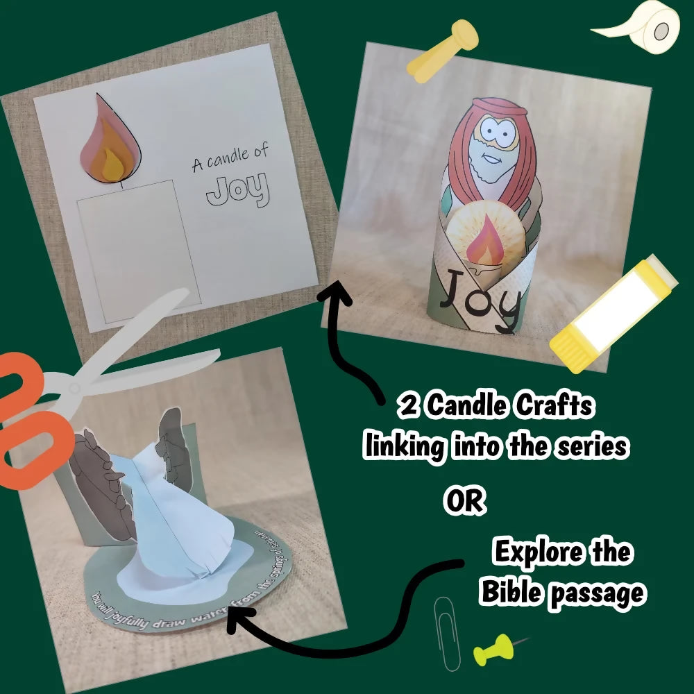 Isaiah 12 - Advent Candles 3 - Joy - Ministry lesson with Bible crafts