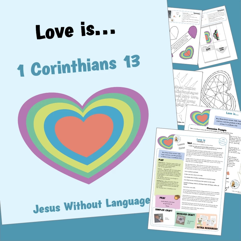 1 Corinthians 13 - Love IS | Sunday school lesson, Bible crafts, Games