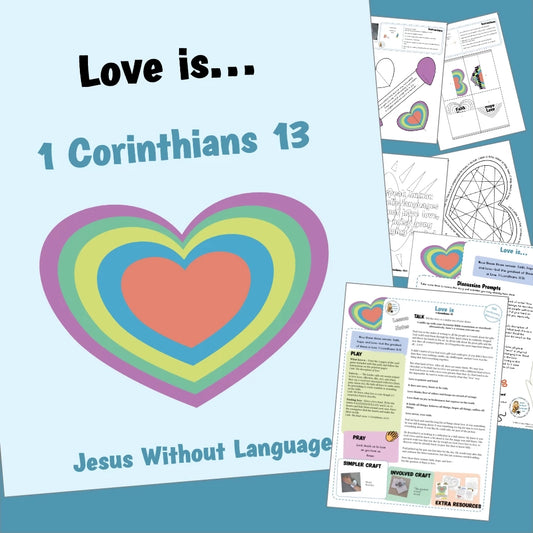 1 Corinthians 13 - Love IS | Sunday school lesson, Bible crafts, Games
