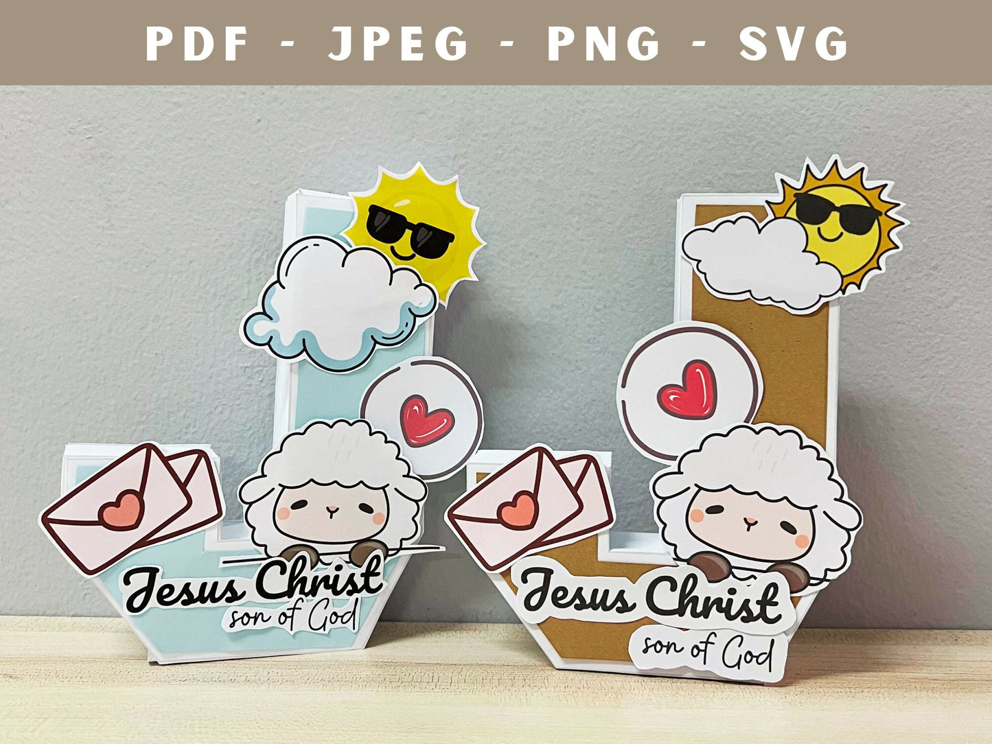 3D Letter J for Jesus Name paper craft