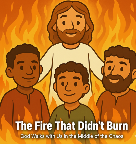 The Fire That Didn’t Burn- A Children's Sermon on how God Walks with Us in the Middle of the Chaos.
