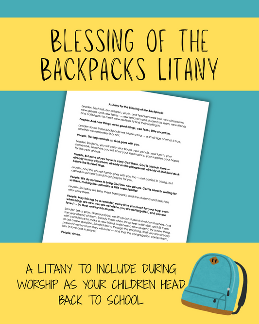 Blessing of the Backpacks Litany