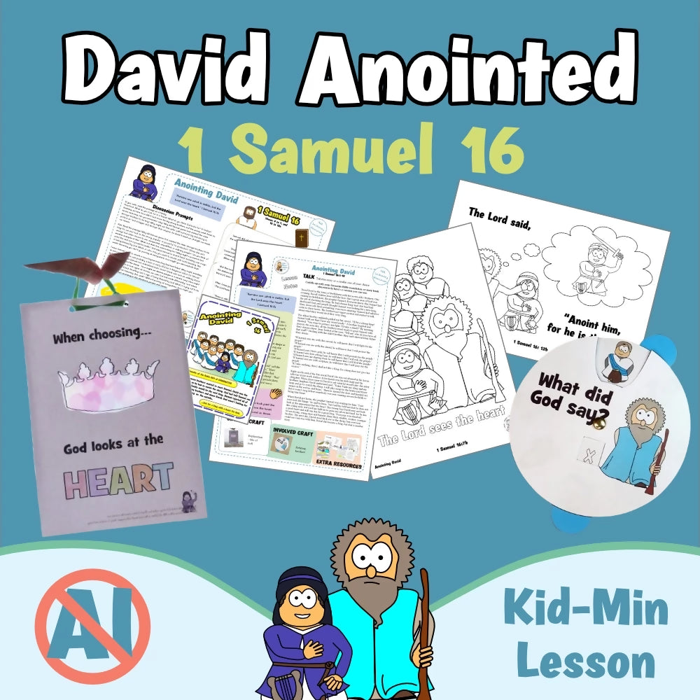 1 Samuel 16 - David Anointed | Ministry lesson, Bible crafts, Games