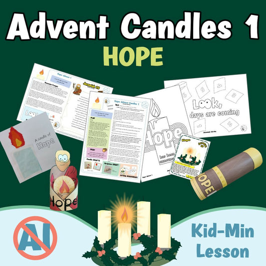 Jeremiah 33 - Advent Candles 1 - Hope - Ministry lesson with Bible crafts
