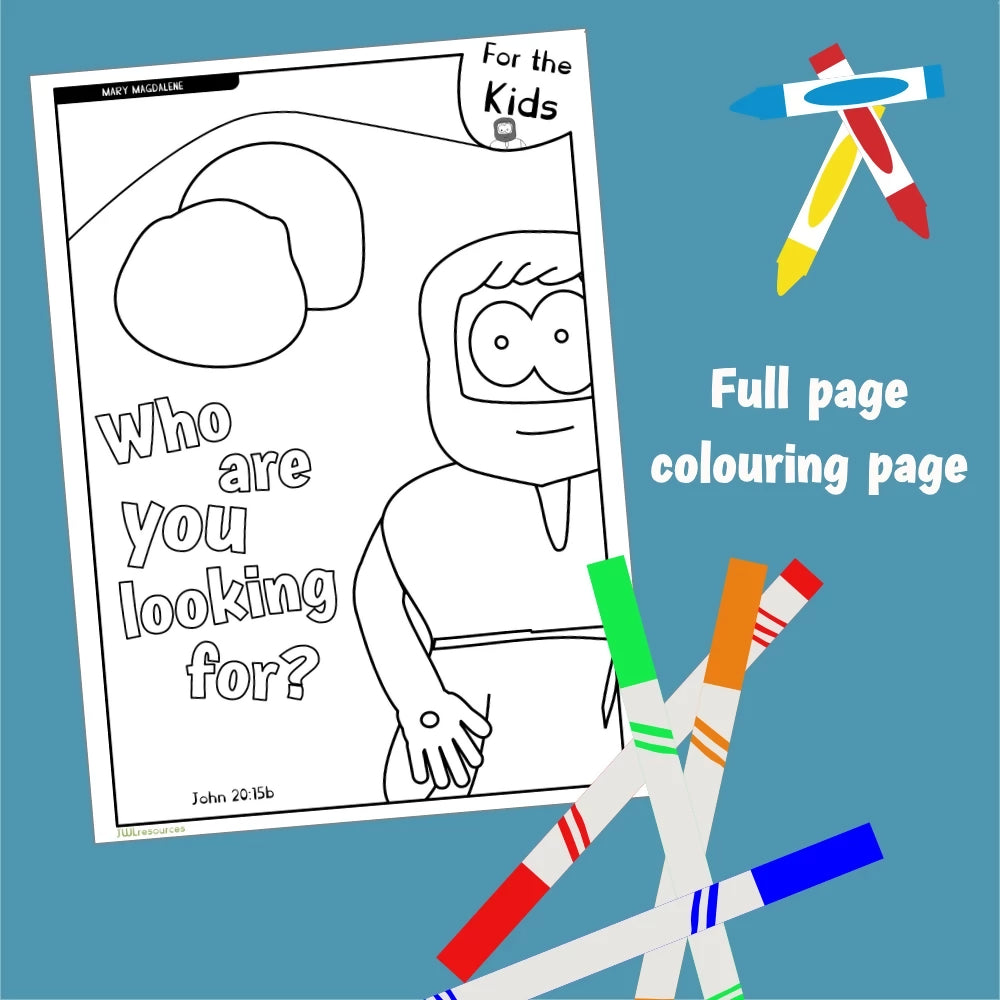 Mary Magdalene Worksheet and colouring page