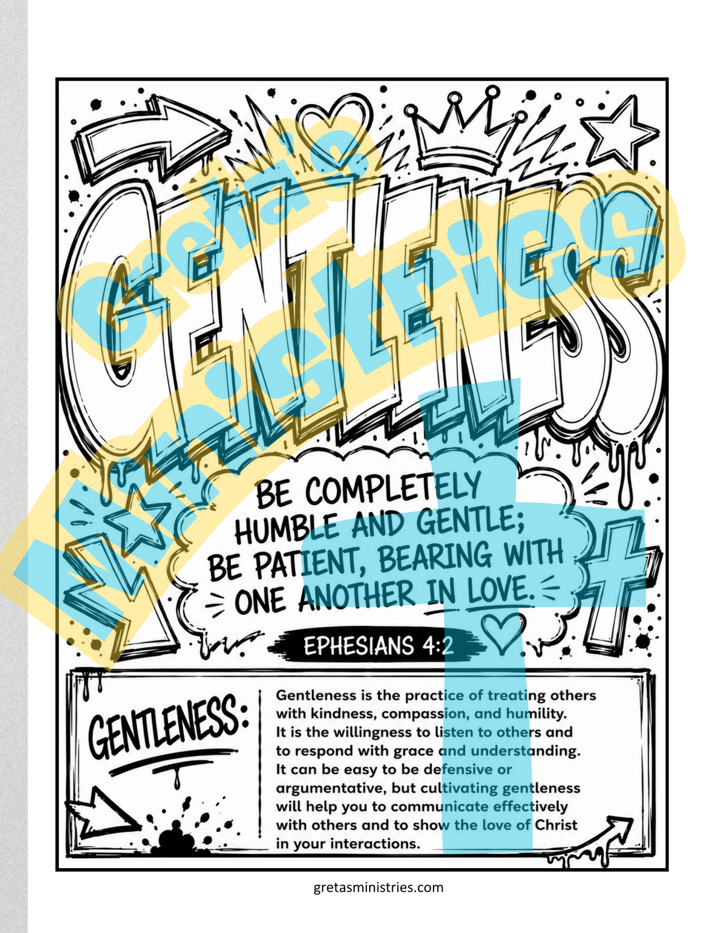 Fruit of the Spirit | Teen Coloring Pages | Bible Verse | Galatians 5:22–23