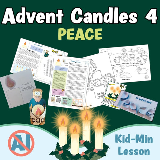 Micah 5 - Advent Candles 4 - Peace - Ministry lesson with Bible crafts
