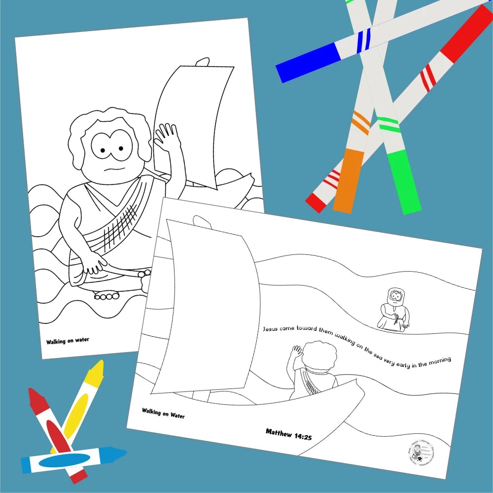 Matthew 14 - Walking on Water | Ministry lesson, Bible crafts, Games